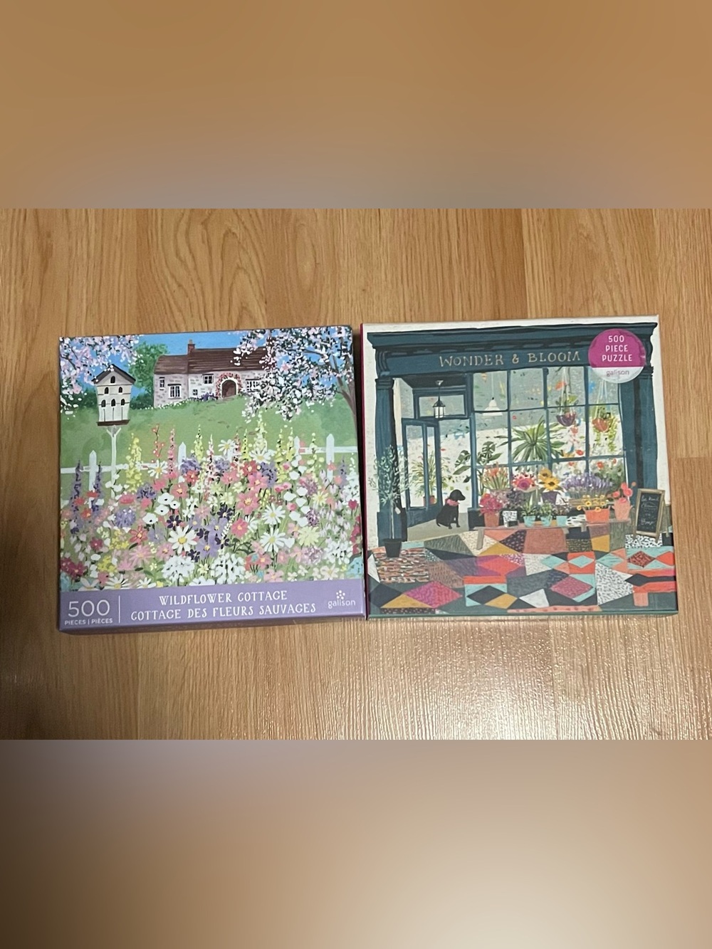 Wonder & Bloom and Wildflower Cottage 500-Piece Puzzle Duo - Multicolor
